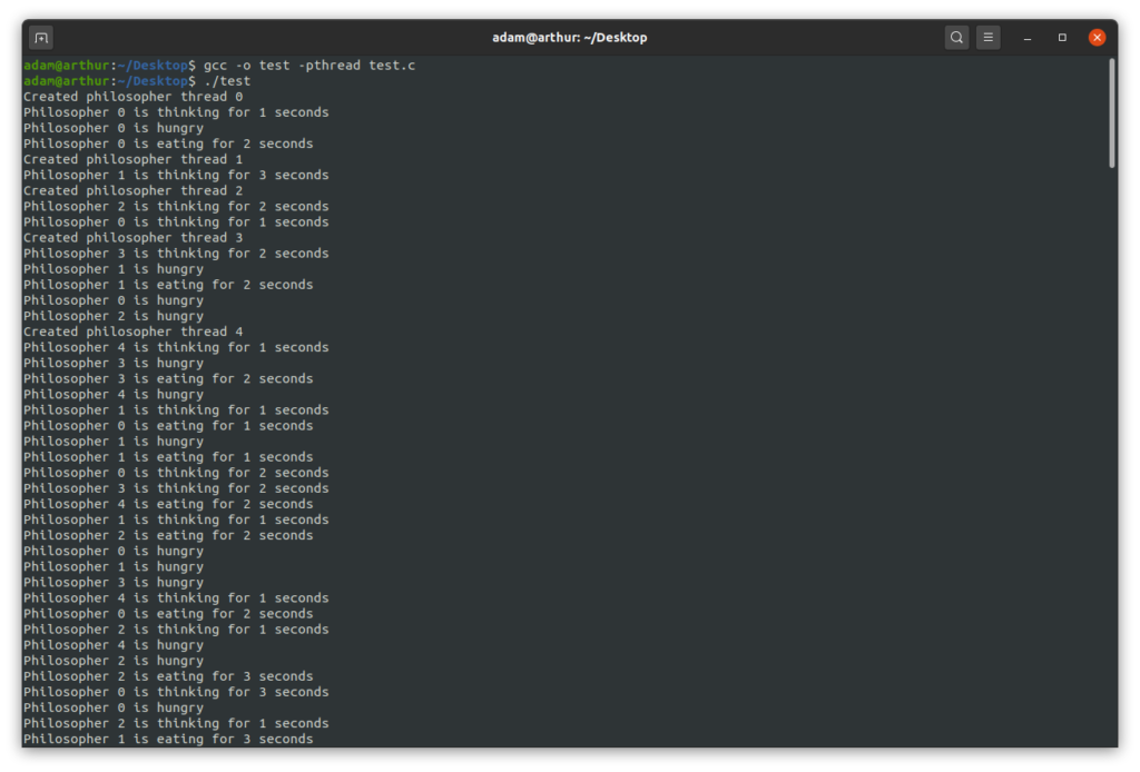 The working solution running