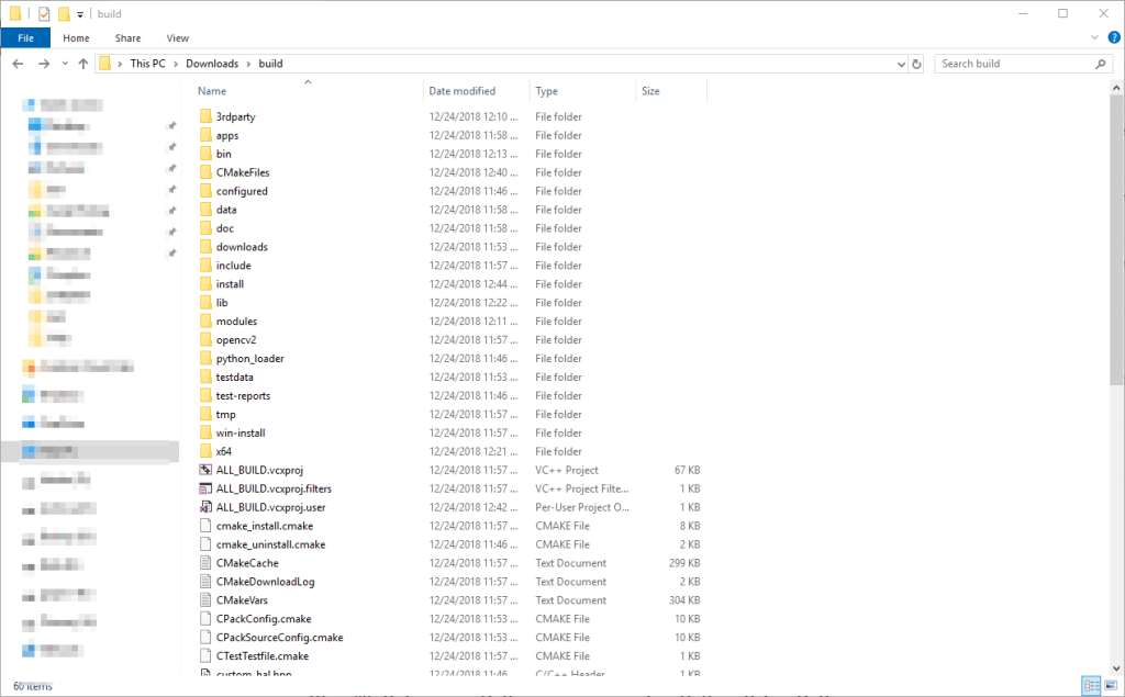 The final build directory