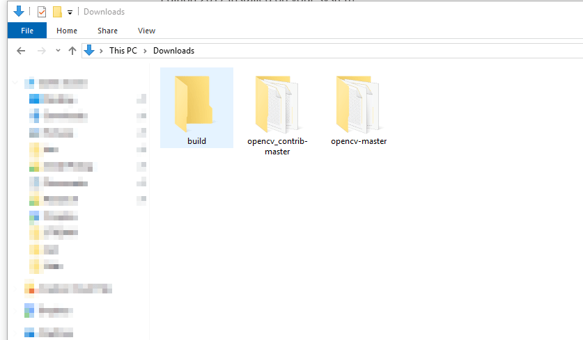 OpenCV Build Folder Structure