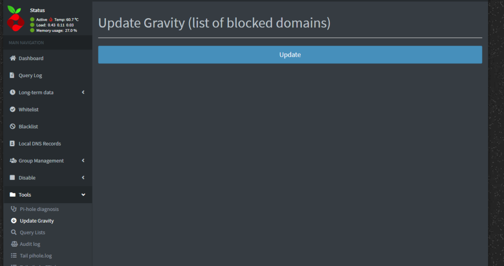 Update Gravity