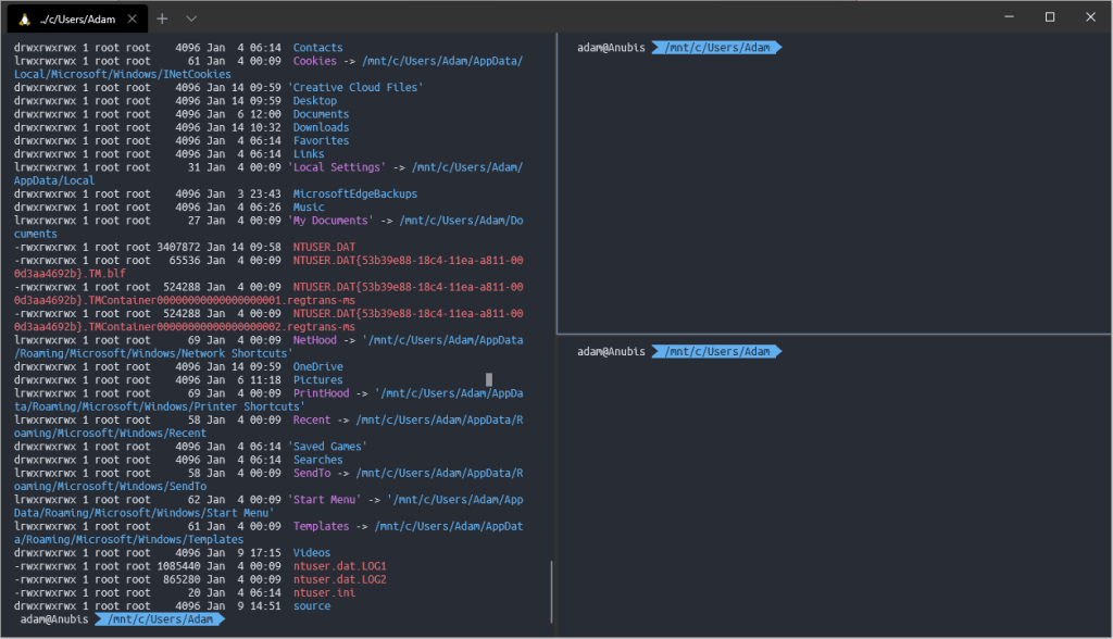 Example of the new Windows Terminal